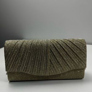 Golden evening clutch purse